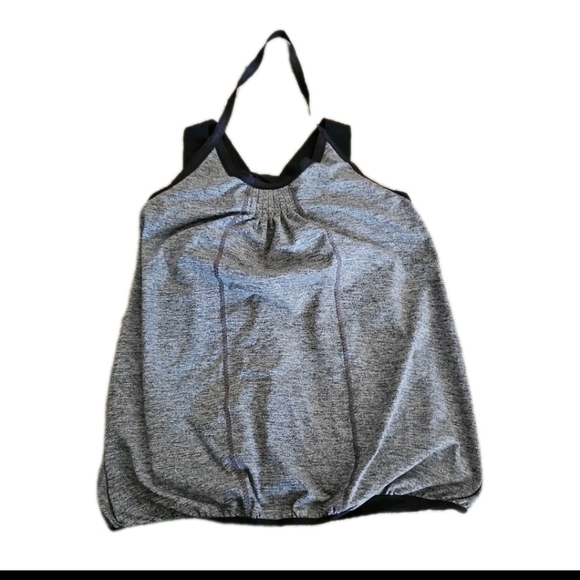 Lululemon Womens Gray Awareness Tank In Static Gray And Black Yoga Top 4 - Picture 9 of 13